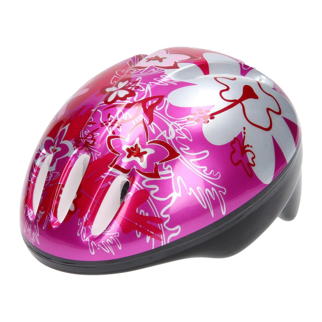 Bicycle Helmet Size 50-54 Pink-Silver Flower - TOYBOX Toy Shop