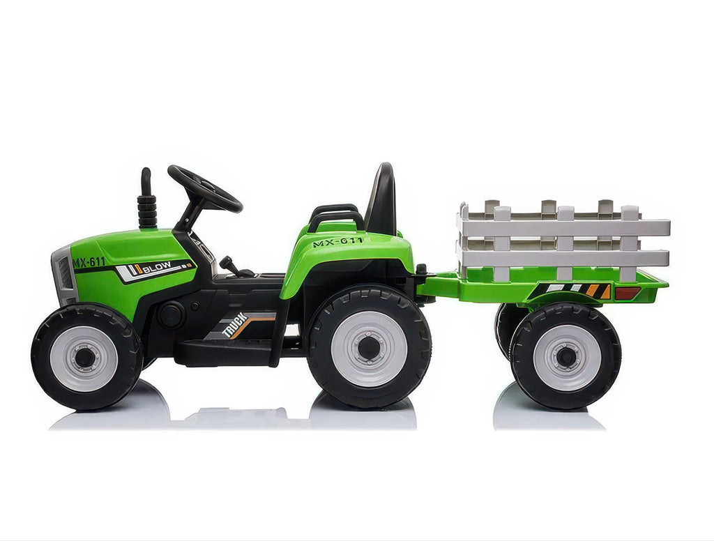 Big Farm 12V Electric Ride-on Tractor with Trailer