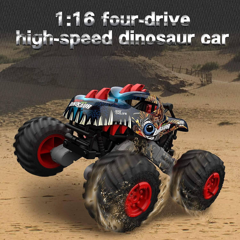 Big Wheel Tyrannosaurus Dinosaur RC Monster Truck - Blue - TOYBOX Toy Shop