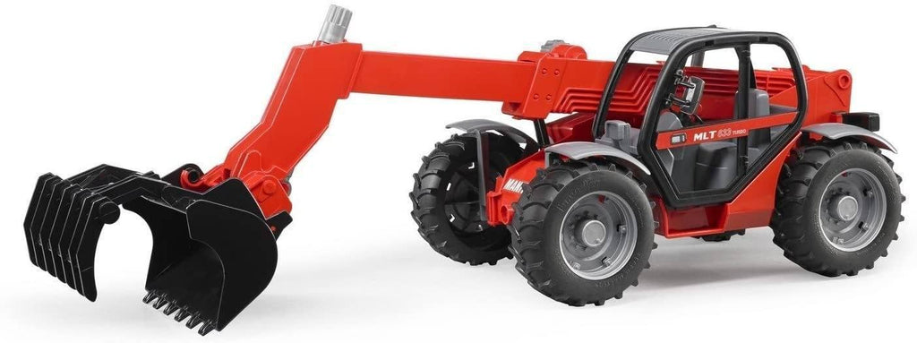 Bruder 02125 Manitou Telescopic Loader Red and Black - TOYBOX Toy Shop
