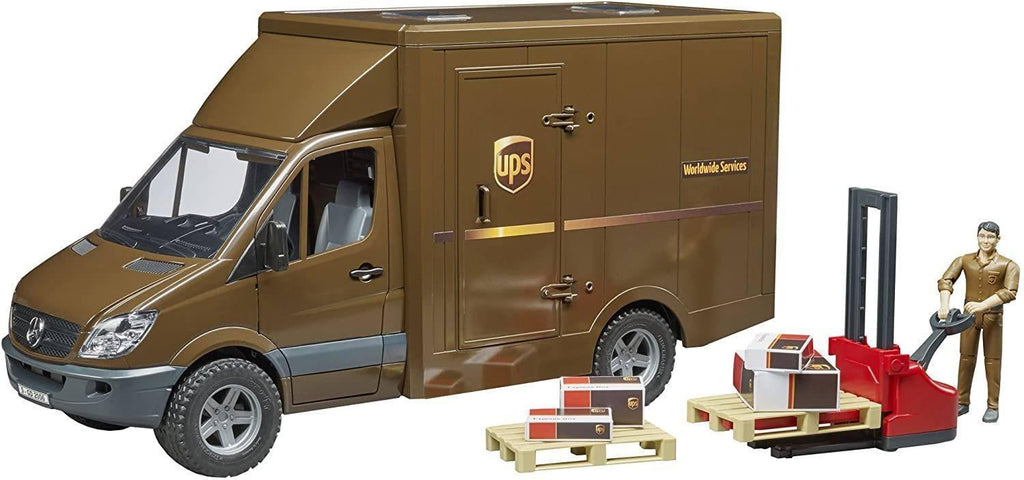 BRUDER 02538 MB Sprinter UPS with Driver and Accessories - TOYBOX