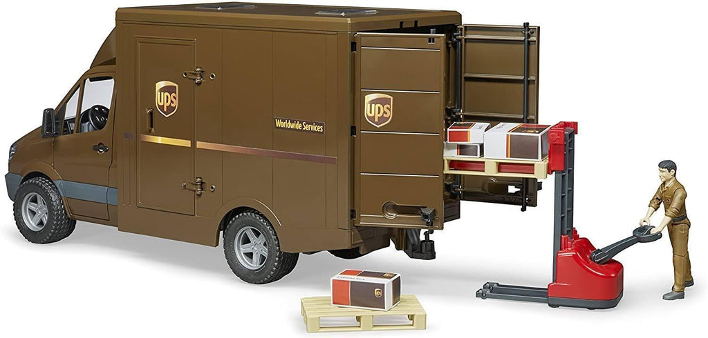 BRUDER 02538 MB Sprinter UPS with Driver and Accessories - TOYBOX Toy Shop