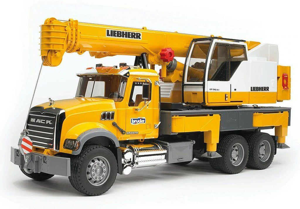 BRUDER 02818 Mack Granite Liebherr Crane Truck - TOYBOX Toy Shop