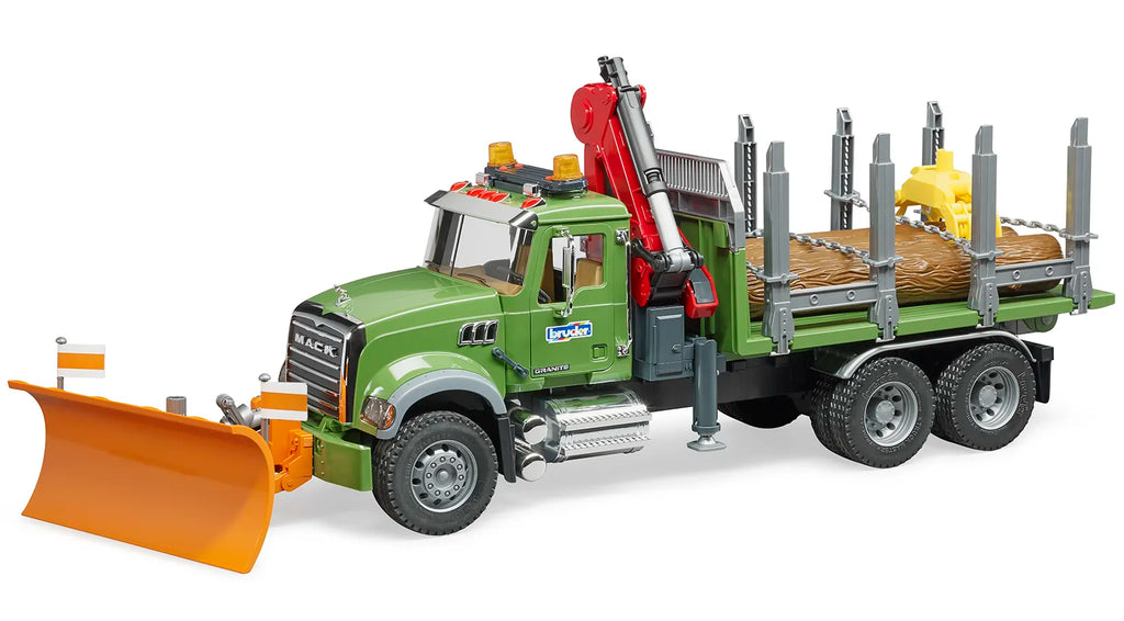 BRUDER MACK Granite Timber Truck with 3 Trunks - TOYBOX Toy Shop