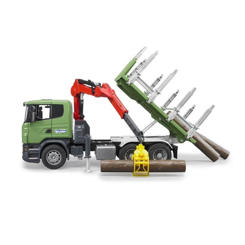 BRUDER 03524 Scania R Series Timber Truck And Crane – TOYBOX