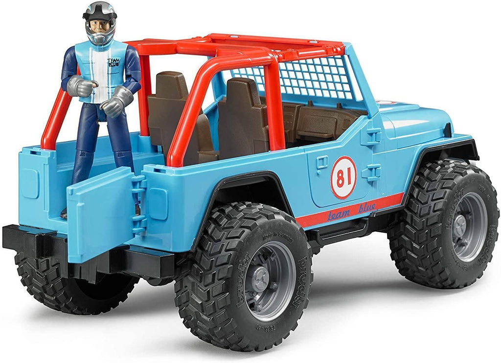 BRUDER 2541 Blue Cross Country Racer Jeep With Driver - TOYBOX Toy Shop