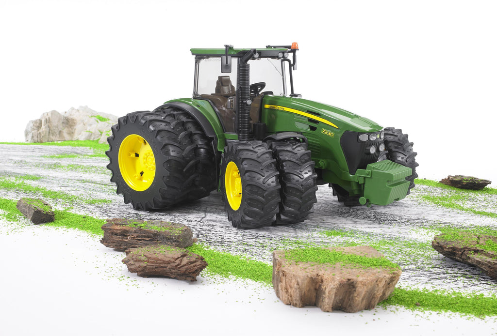 BRUDER 3052 John Deere Tractor With Twin Wheels - TOYBOX Toy Shop