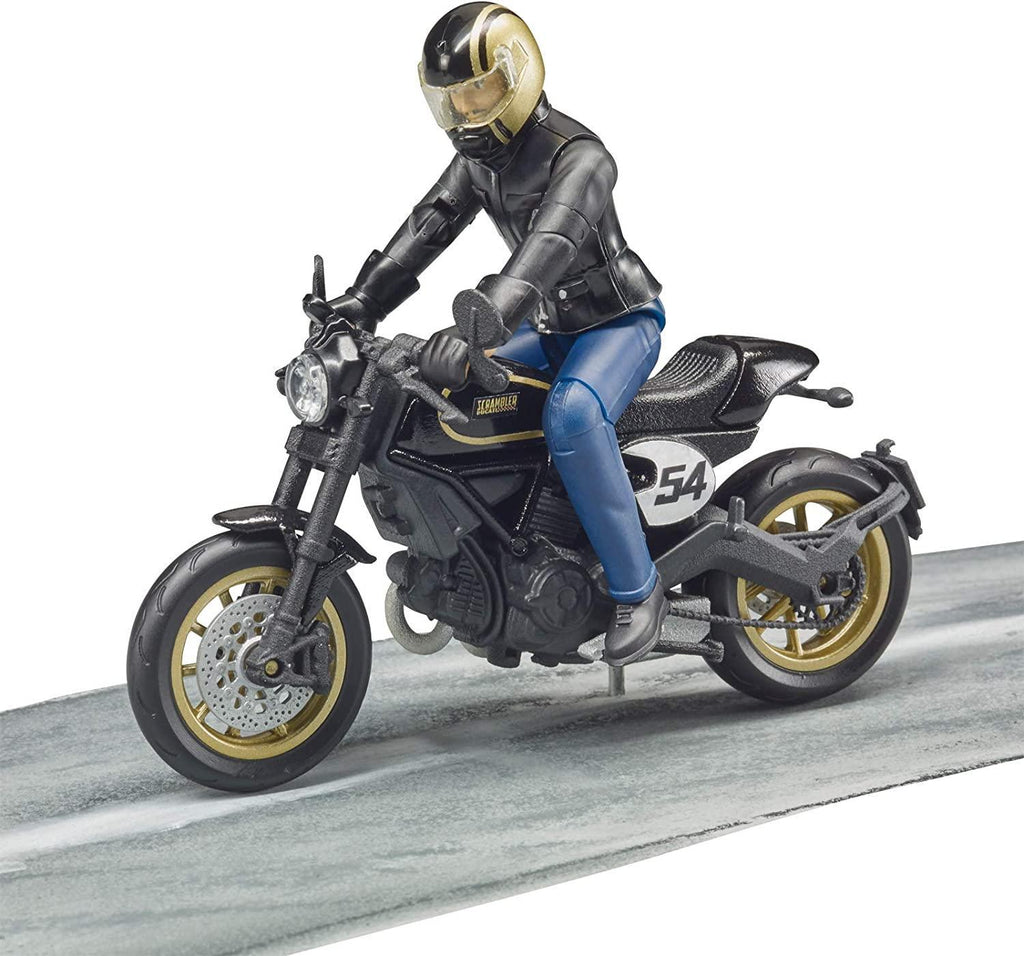BRUDER 63050 Scrambler Ducati Cafe Racer Motorcycle - TOYBOX Toy Shop