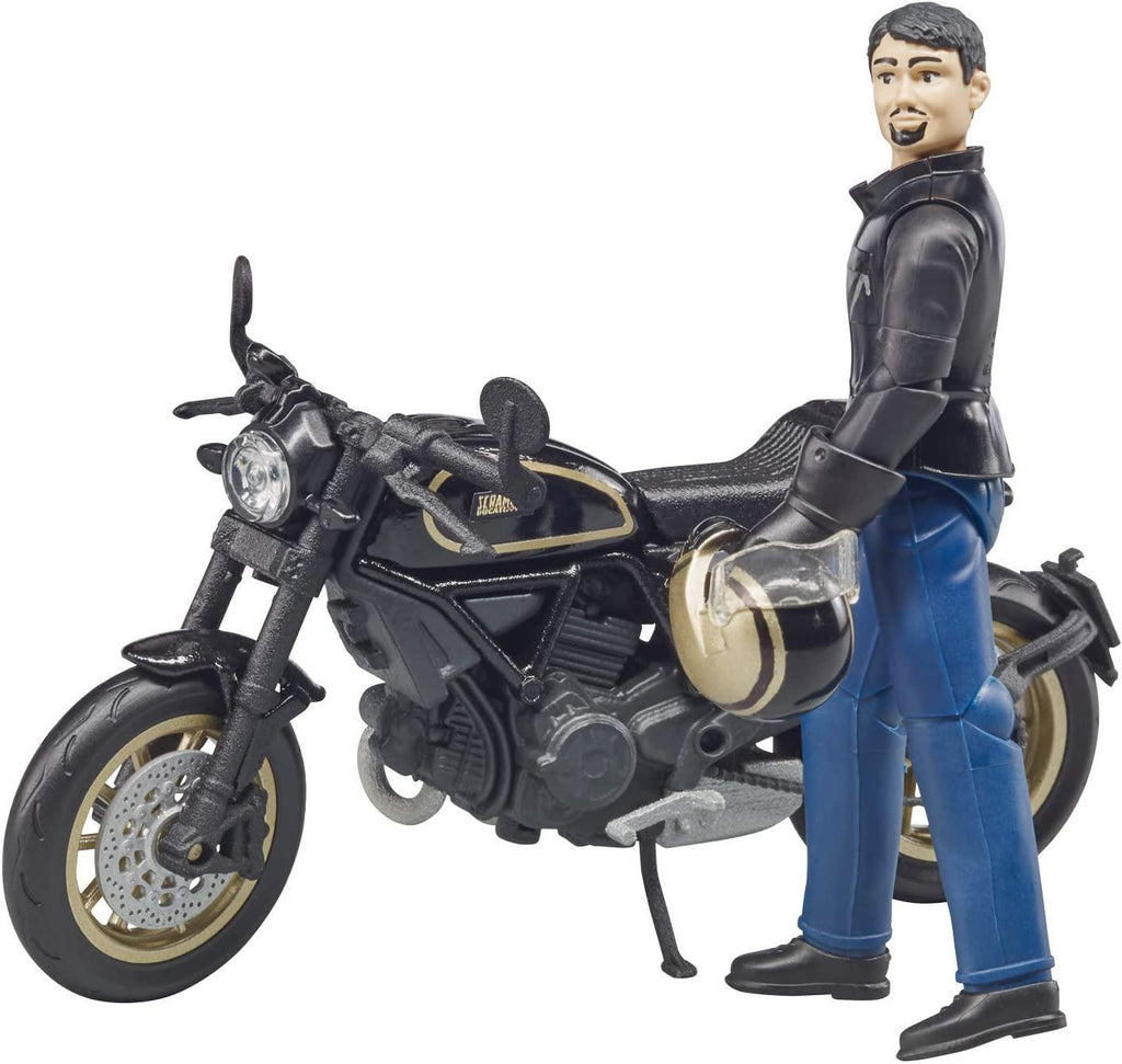 BRUDER 63050 Scrambler Ducati Cafe Racer Motorcycle - TOYBOX Toy Shop