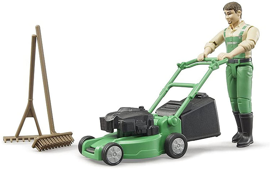 Bruder BWorld Gardener with Lawn Mower and Equipment - TOYBOX Toy Shop