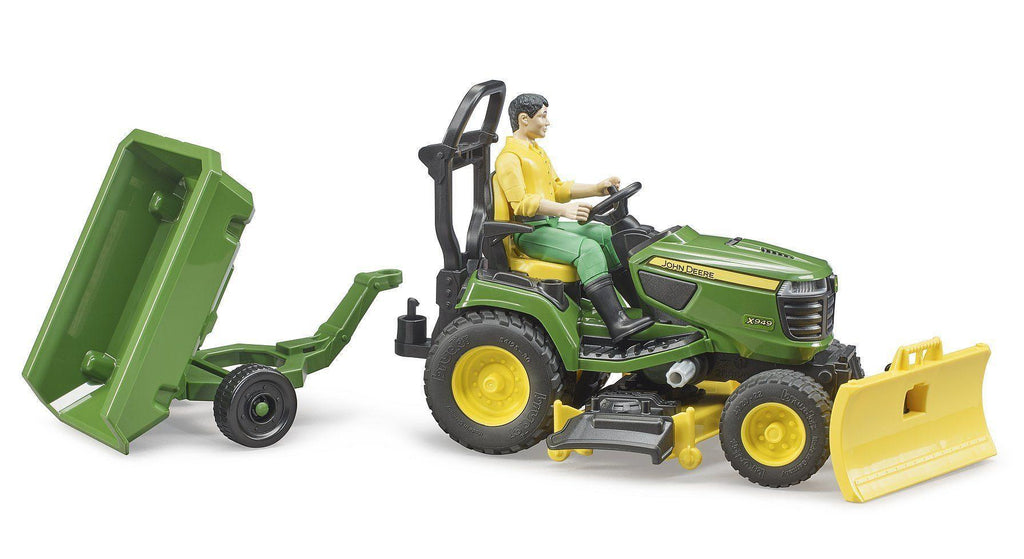 BRUDER John Deere X949 Lawn Tractor with Trailer - TOYBOX