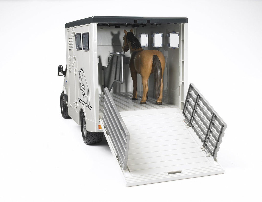 Bruder Mercedes Benz Sprinter Animal Transporter with 1 Horse - TOYBOX Toy Shop