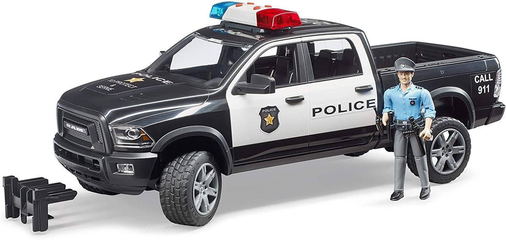 BRUDER RAM 2500 Police Pickup Truck with Policeman - TOYBOX