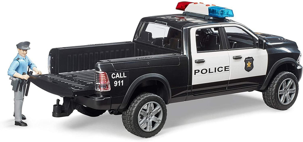 BRUDER RAM 2500 Police Pickup Truck with Policeman - TOYBOX Toy Shop