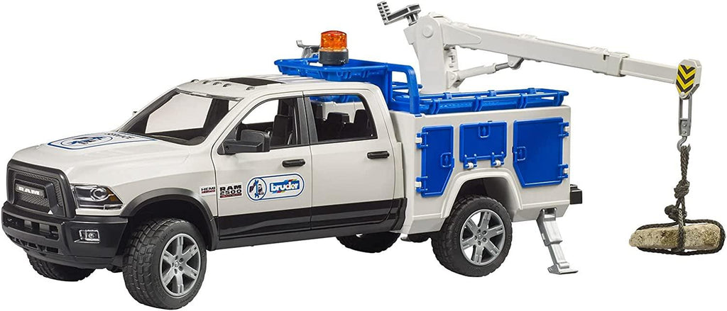 BRUDER RAM 2500 Service Truck With Rotating Beacon Light - TOYBOX