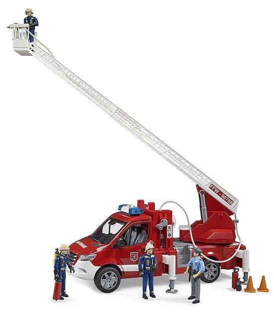 BRUDER Sprinter Fire Service With Turntable Ladder, Pump And Light & Sound Module - TOYBOX Toy Shop
