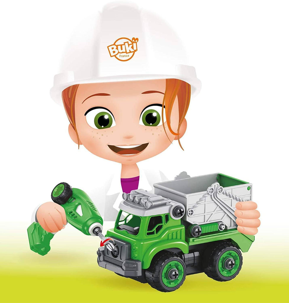 Buki France 9021 Remote-Controlled Garbage Truck To Build - TOYBOX