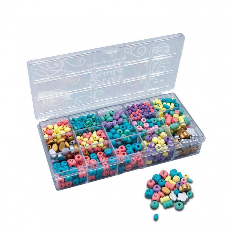 BUKI France Box of Wooden Beads – Colours - TOYBOX Toy Shop