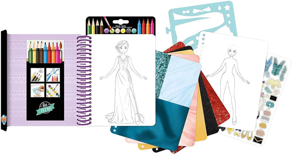 BUKI France Fashion Sketchbook - Evening Dresses - TOYBOX Toy Shop