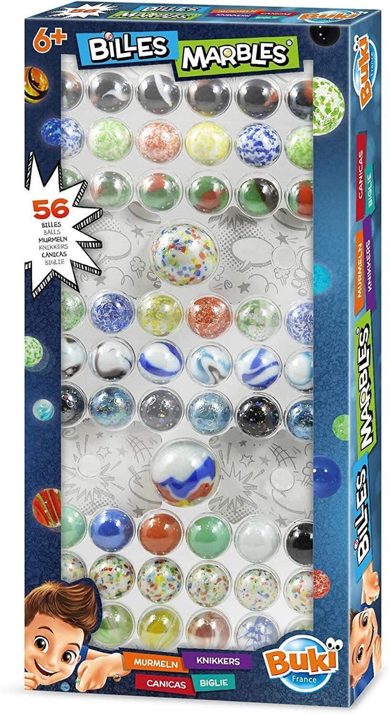 BUKI France - Box of 56 Marbles - TOYBOX Toy Shop