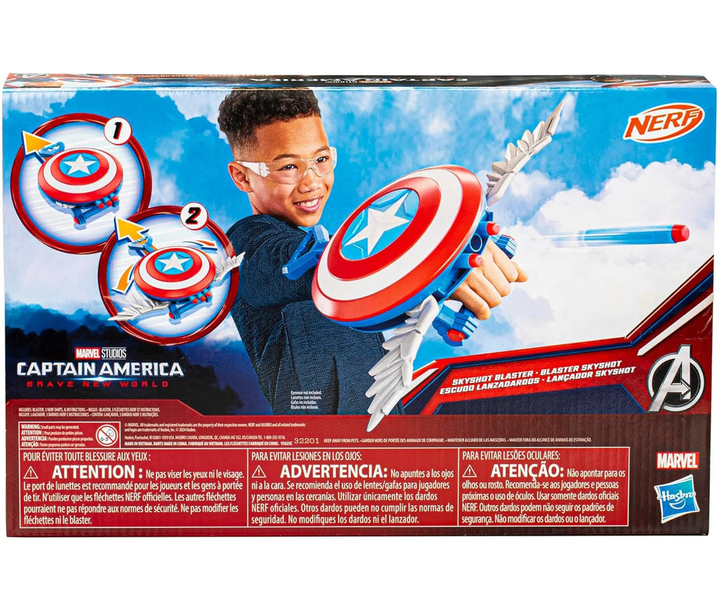 Captain America Brave New World NERF Skyshot Blaster