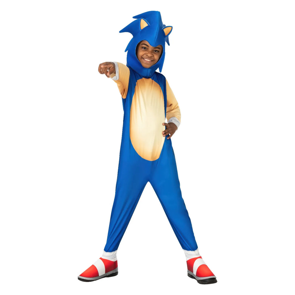 Boys Hedgehog Sonic Costume – Kids Cosplay Blue Jumpsuit For Carnival, Book Week, Dress-Up Parties