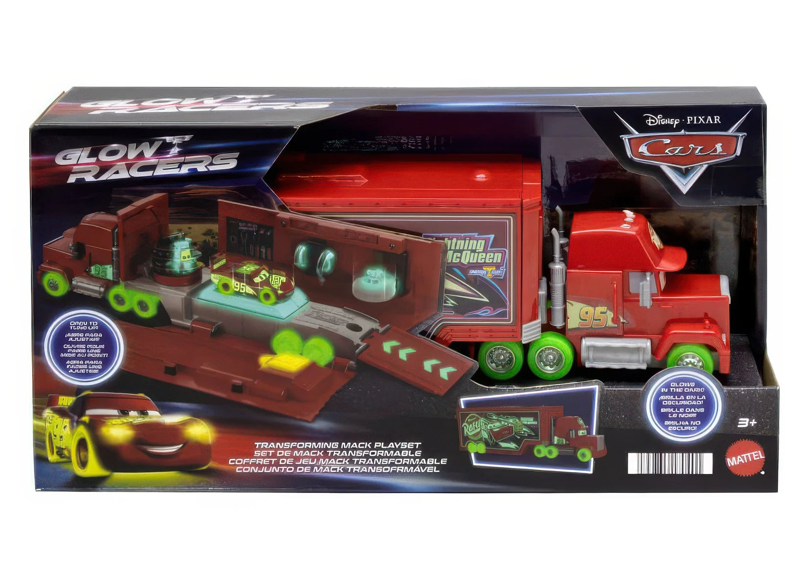 CARS Night Racing Mack Hauler TOYBOX