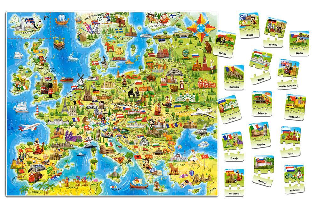 Castorland 180 Piece Educational Jigsaw Puzzle - Map of Europe - TOYBOX Toy Shop