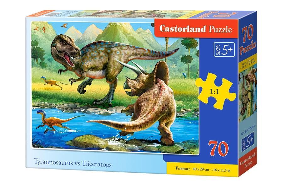 Castorland 70 Piece Jigsaw Puzzle - Tyrannosaurus vs Triceratops - TOYBOX Toy Shop