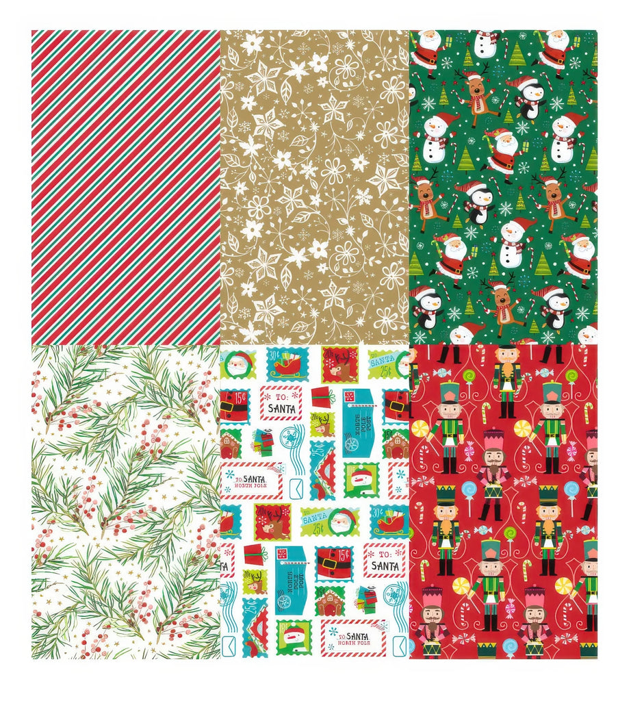 Christmas Gift Wrapping Paper - Assorted Patterns