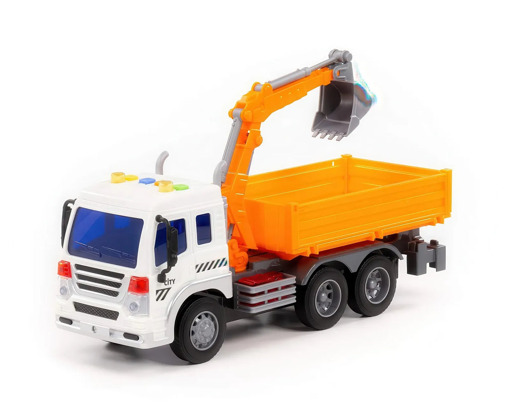 City Drop-side Truck with Shovel Bucket