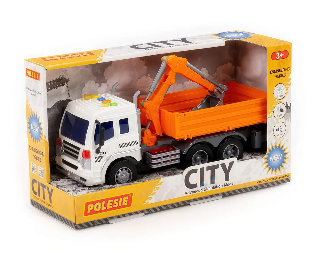 City Drop-side Truck with Shovel Bucket