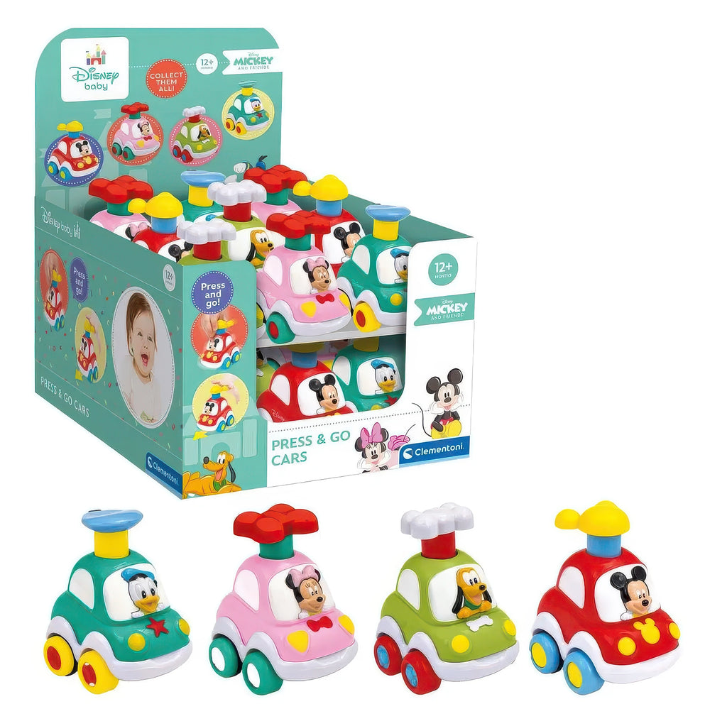 Clementoni Baby Disney Press and Go Cars - Assorted - TOYBOX Toy Shop