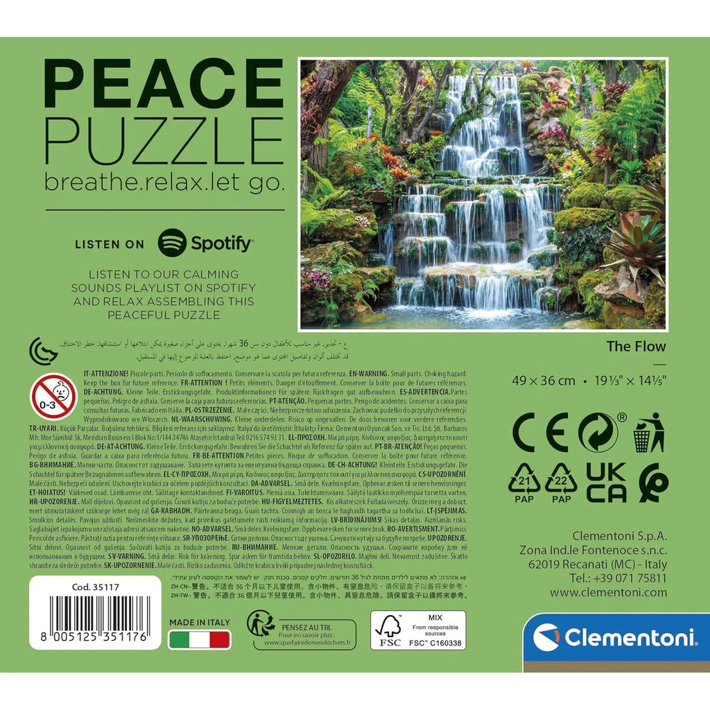 Clementoni Peace The Flow Jigsaw Puzzle with 500 Pieces - TOYBOX Toy Shop