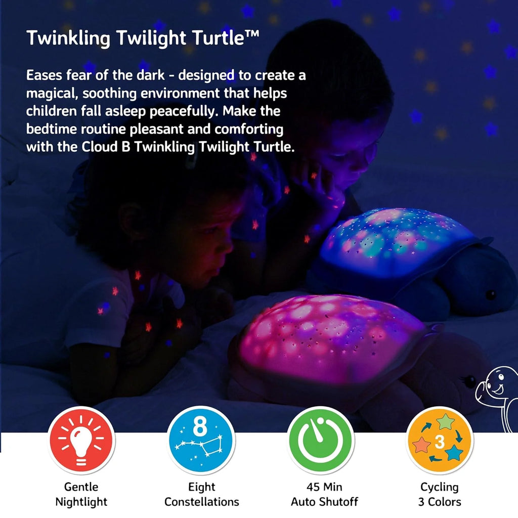 Cloud b Twilight Turtle - Aqua Night Light - TOYBOX Toy Shop