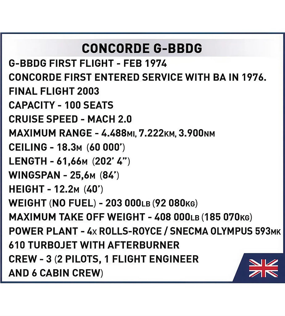 COBI Concorde G-bdg Model Kit