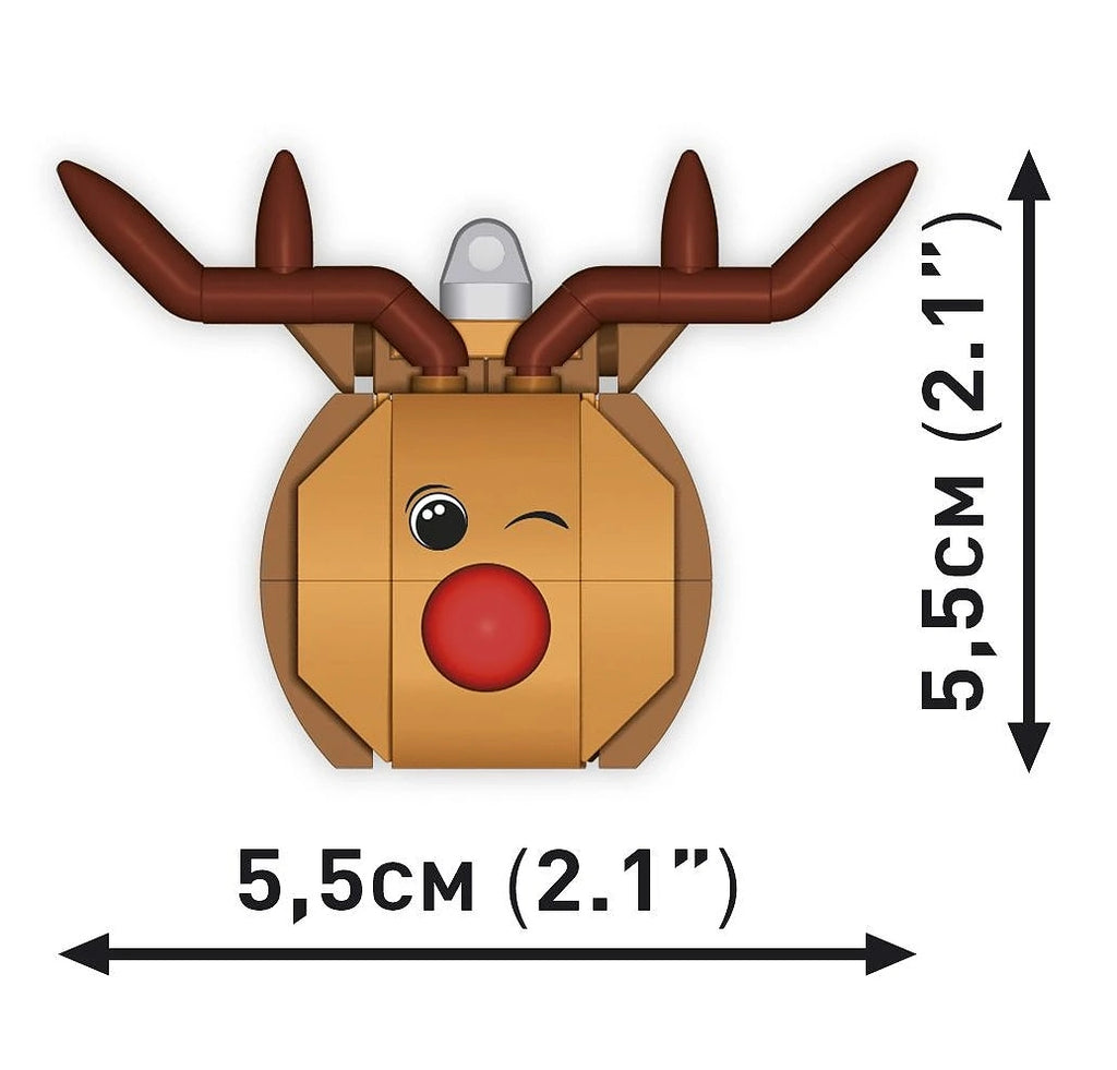 COBI Christmas Tree Decorations - Red-nosed Reindeer