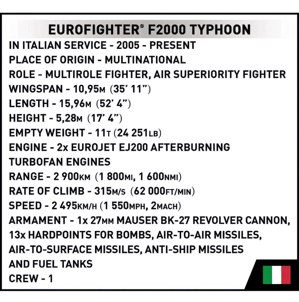 COBI Euro Fighter F2000 Typhoon Model Kit