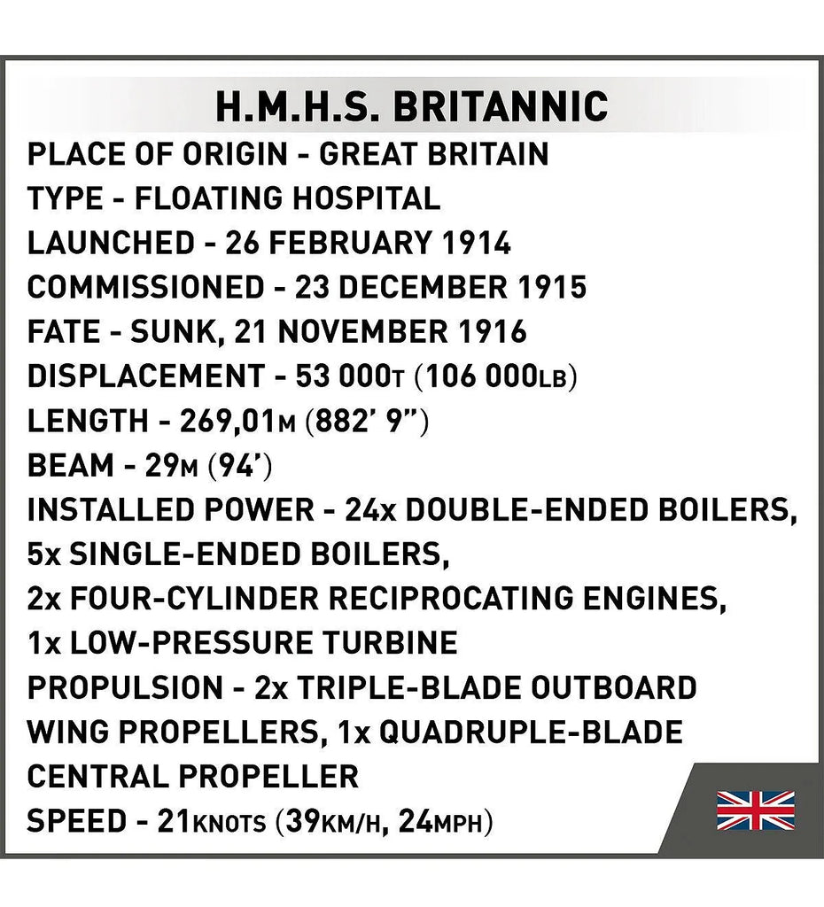 COBI H.m.h.s. Britannic Model Kit