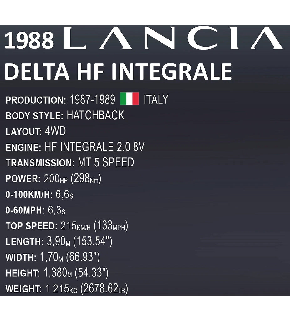 COBI Lancia Delta Hf Integrale Executive Edition