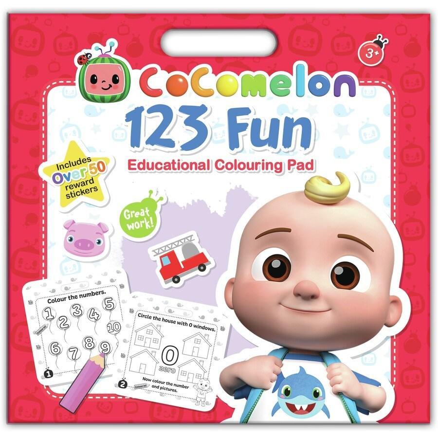 CoComelon 123 Fun Educational Colouring Pad - TOYBOX