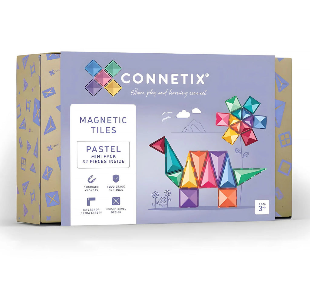 Connetix Magnetic Tiles Pastel Mini Pack 32 pc - TOYBOX Toy Shop