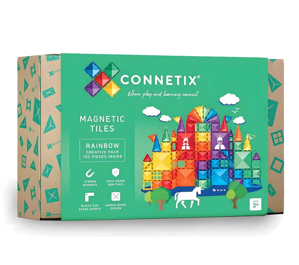 Connetix Magnetic Tiles Rainbow Creative Pack 102 pc - TOYBOX Toy Shop