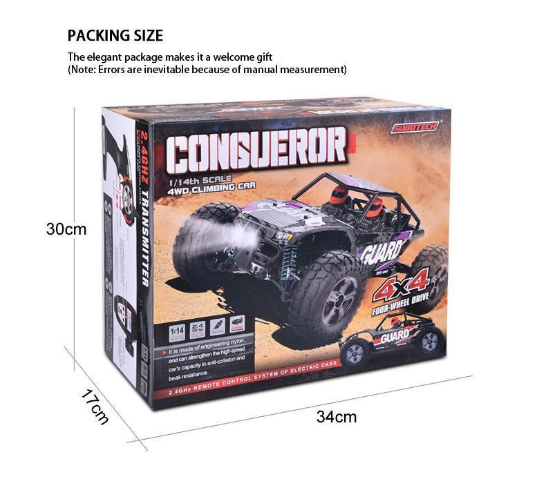 Conqueror 1:14 Scale 4x4 Climbing RC Remote Control Car - TOYBOX Toy Shop