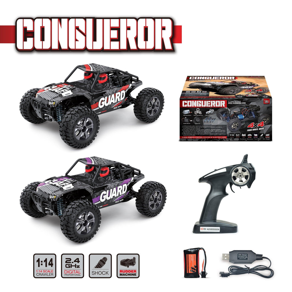 Conqueror 1:14 Scale 4x4 Climbing RC Remote Control Car - TOYBOX
