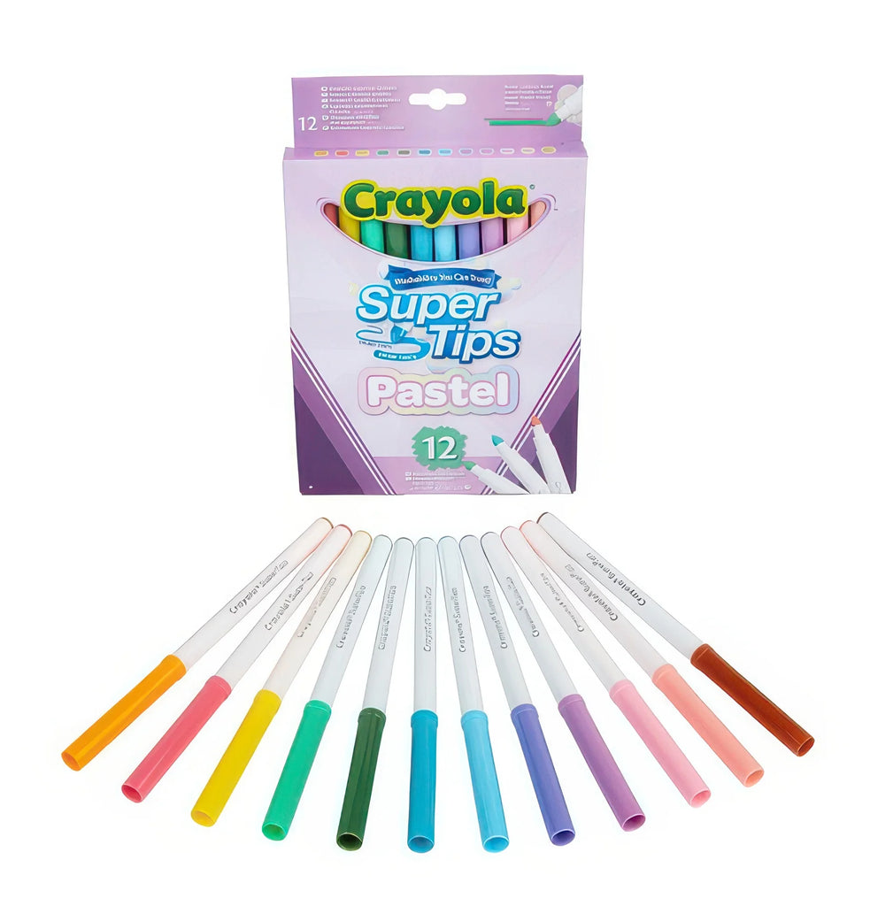 Crayola 12 Bright Supertips Pastel Edition Markers - TOYBOX Toy Shop