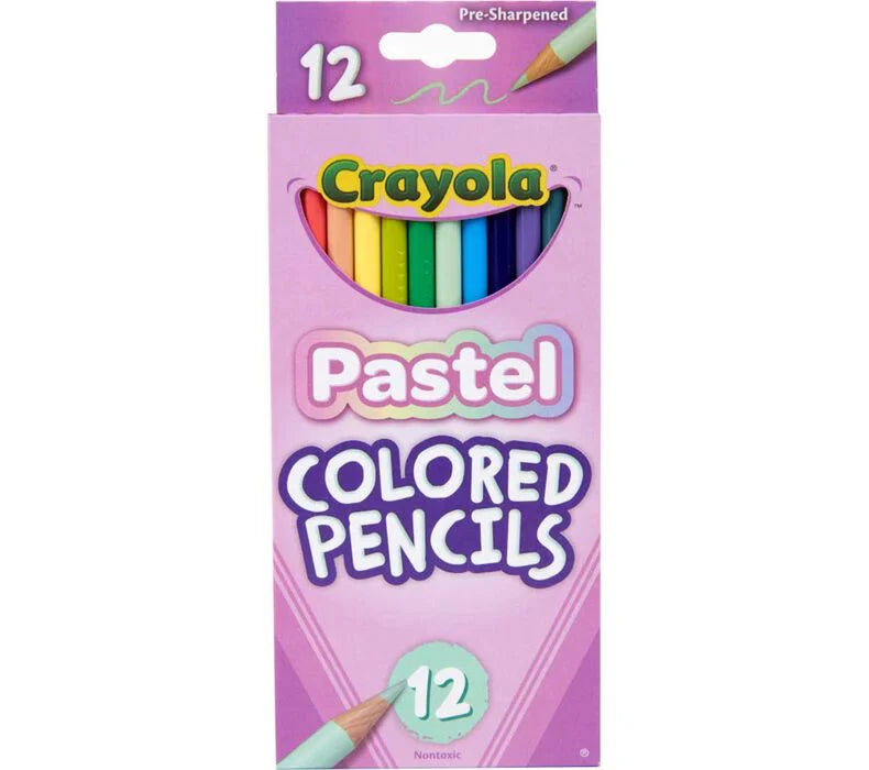 Crayola 12 Pastel Coloured Pencils - TOYBOX Toy Shop
