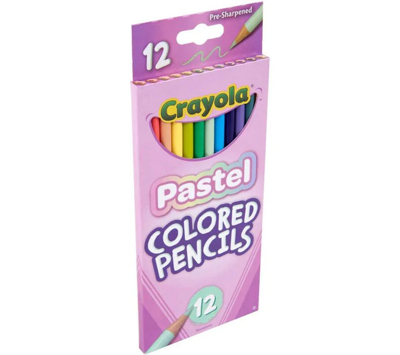 Crayola 12 Pastel Coloured Pencils - TOYBOX Toy Shop