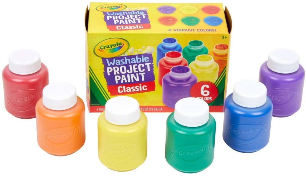 Crayola 54-1204 Washable Kids Paint, Pack of 6 - TOYBOX