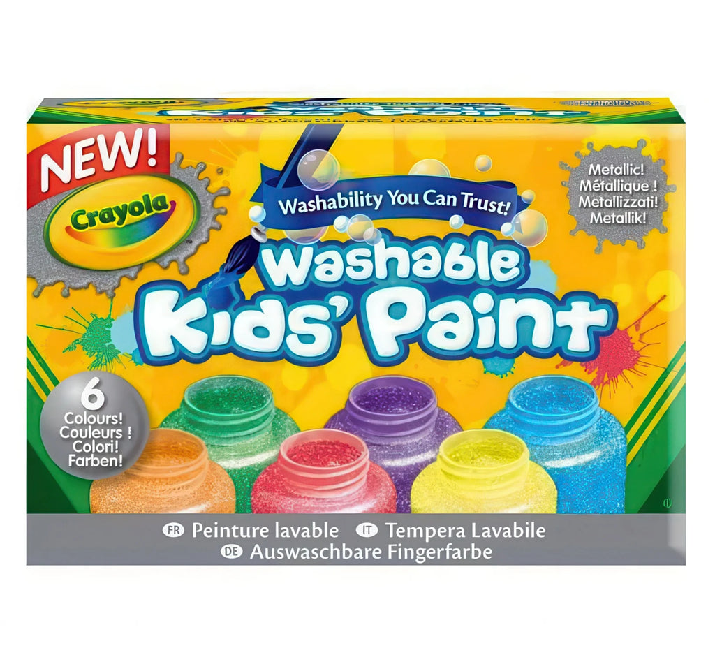 Crayola 6 Washable Metallic Paints - TOYBOX Toy Shop